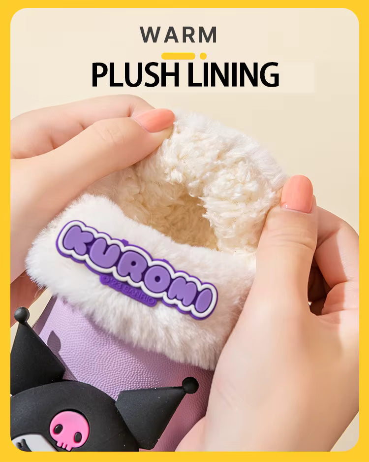 Cute & Cozy Waterproof Cartoon Slippers for Boys & Girls – Winter House Shoes