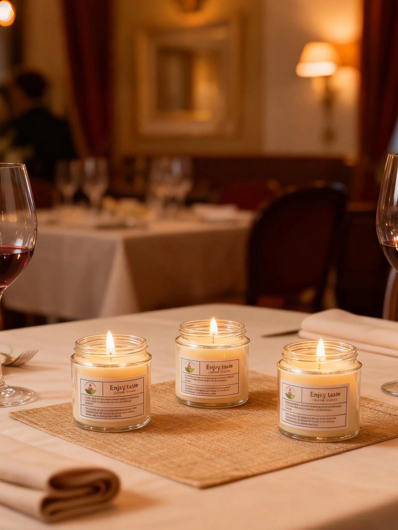 One transparent glass scented candle, for commemoration, decoration, natural plant wax