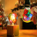 Stained Glass Bulb E26 Base Bulb 6W Lamp for Indoor Home Room Garden Balcony Restaurant Shop Bar Night Christmas Party