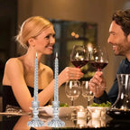 Candle Holders Retro Transparent Glass Candle Holders Suitable For Pillar Candles, Weddings, Holiday Parties Decoration