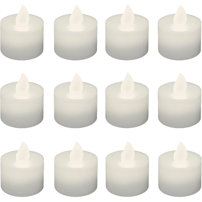 6/12pcs Flameless LED Candle Creative wishing Led Tea Light Warm White Flameless Candle Halloween Christmas Decor Candle Light