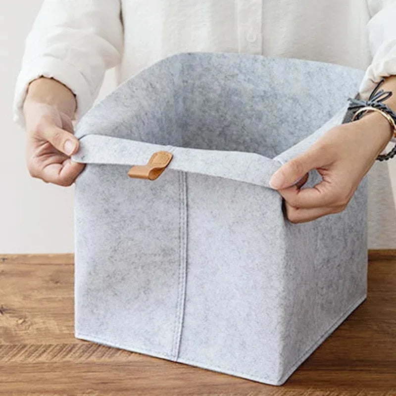 Large Capacity Felt Storage Box for Clothes Bathroom Laundry Toys Office Sundries Dormitory Underwear Organizer241