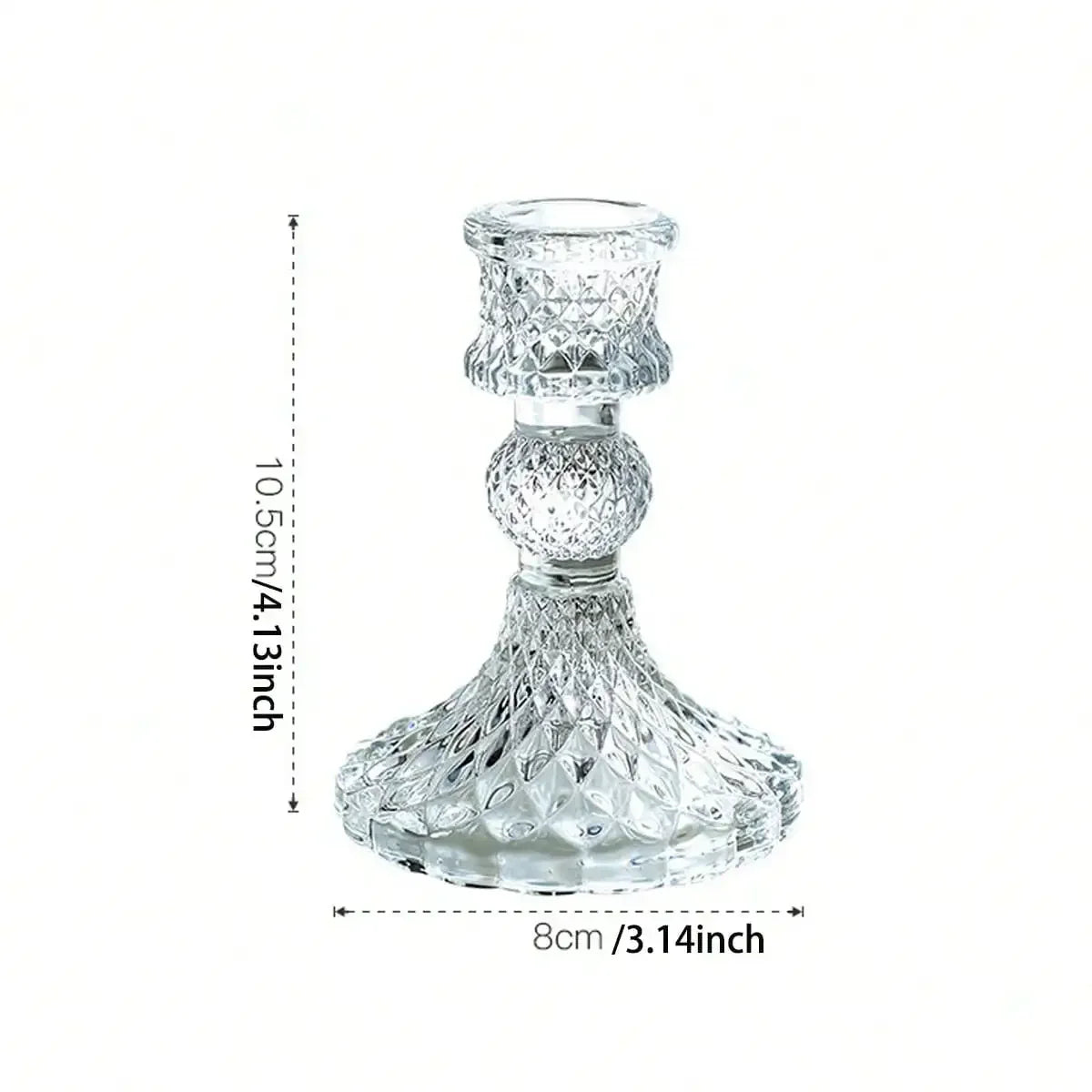 Candle Holders Retro Transparent Glass Candle Holders Suitable For Pillar Candles, Weddings, Holiday Parties Decoration