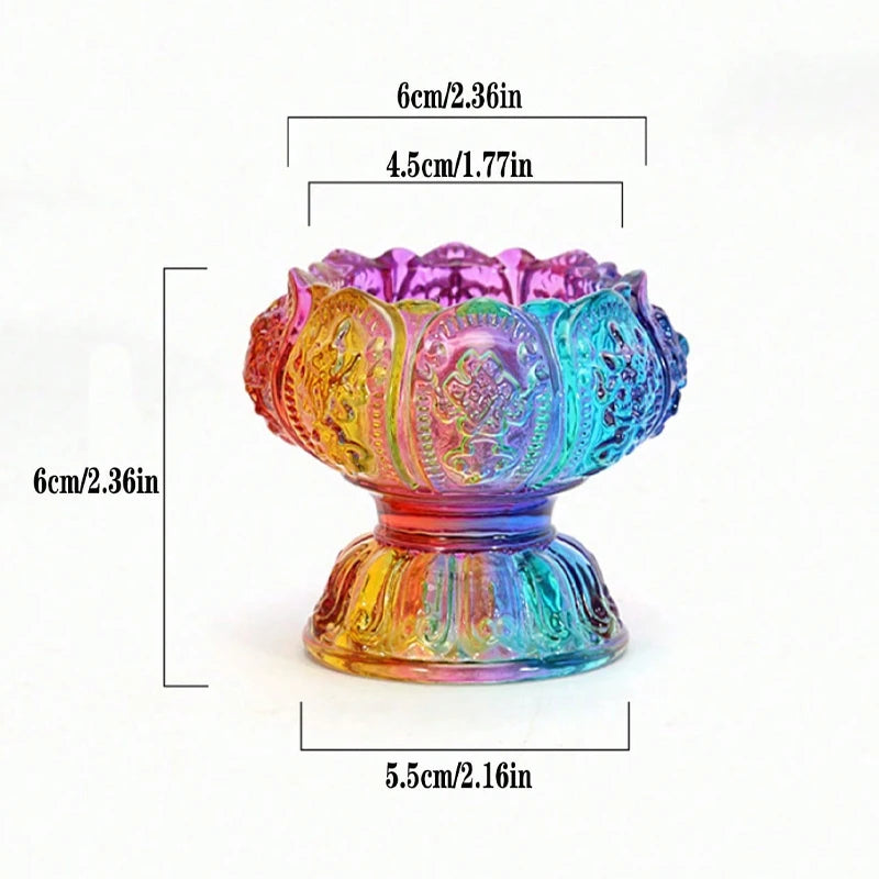 1 Household Glass Candle Holder, Hand Carved, Exquisite, Heat-Resistant, Thick Glass Material, Freely Selectable Color