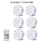 Updated Submersible 13LED Underwater Light with Remote Control Underwater Pool Light IP68 Bright Lamp RGB for Pond/Pool/Aquarium