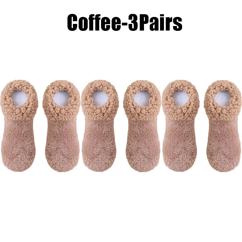 Fireside Fleece Slipper Socks Non-Slip Thermal Footwear with Plush Lining for Cozy Evenings Winter Home Comfort