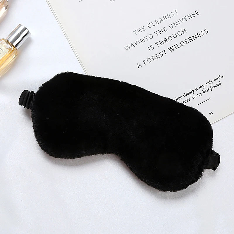 1Pcs Proof Night Eye Cover Silk Eye Patches Health Care Plush Sleep Eye Mask for Adults Soft Skin-Friendly Light