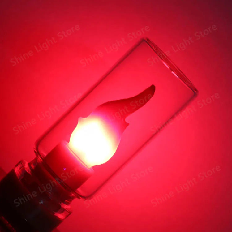 Five Color 5V LED Cob Flash Candle Edison Flame Bulb Night Light Camping Festival Decoration LED Lighting Bulb Accessories DIY