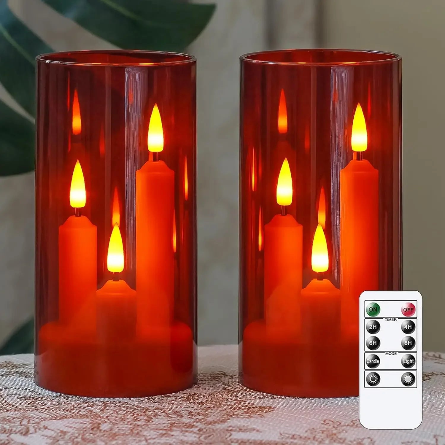 3IN1 LED Electronic Candle Tea Light Multicolors LED Candle With IR Remote Flickering Lamp Acrylic Candles for Christmas Wedding