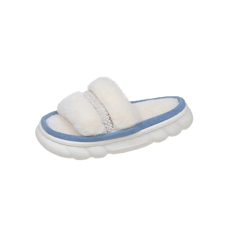 Cozy Cotton-Lined Opened Toe Slippers for Kids