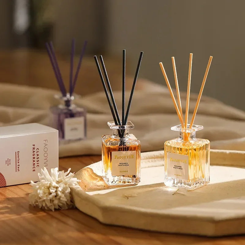 Creative Flameless Reed Diffuser Aromatherapy Essential Oil 50ml Lavender Eaglewood Fragrance Oil Air Freshener Home Room Decors
