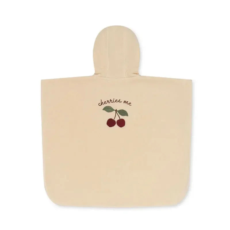 2025 KS Baby Boys Flannel Bathrobe Towel Children's Girls Toddler Girls Cherry Lemon Embroidery Cotton Hooded Bath Towel Pyjamas