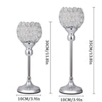 Crystal Tealight Candle Holders, Metal Glass Candlesticks, Wedding Table Centerpiece, Christmas Party, Home Decoration