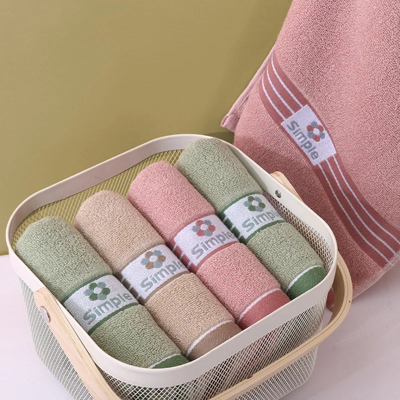 33x73cm Pure Cotton Bath Towel Washcloth Towel Solid Color Soft Absorbent Towels Multipurpose Use For Hotel Bathroom ﻿