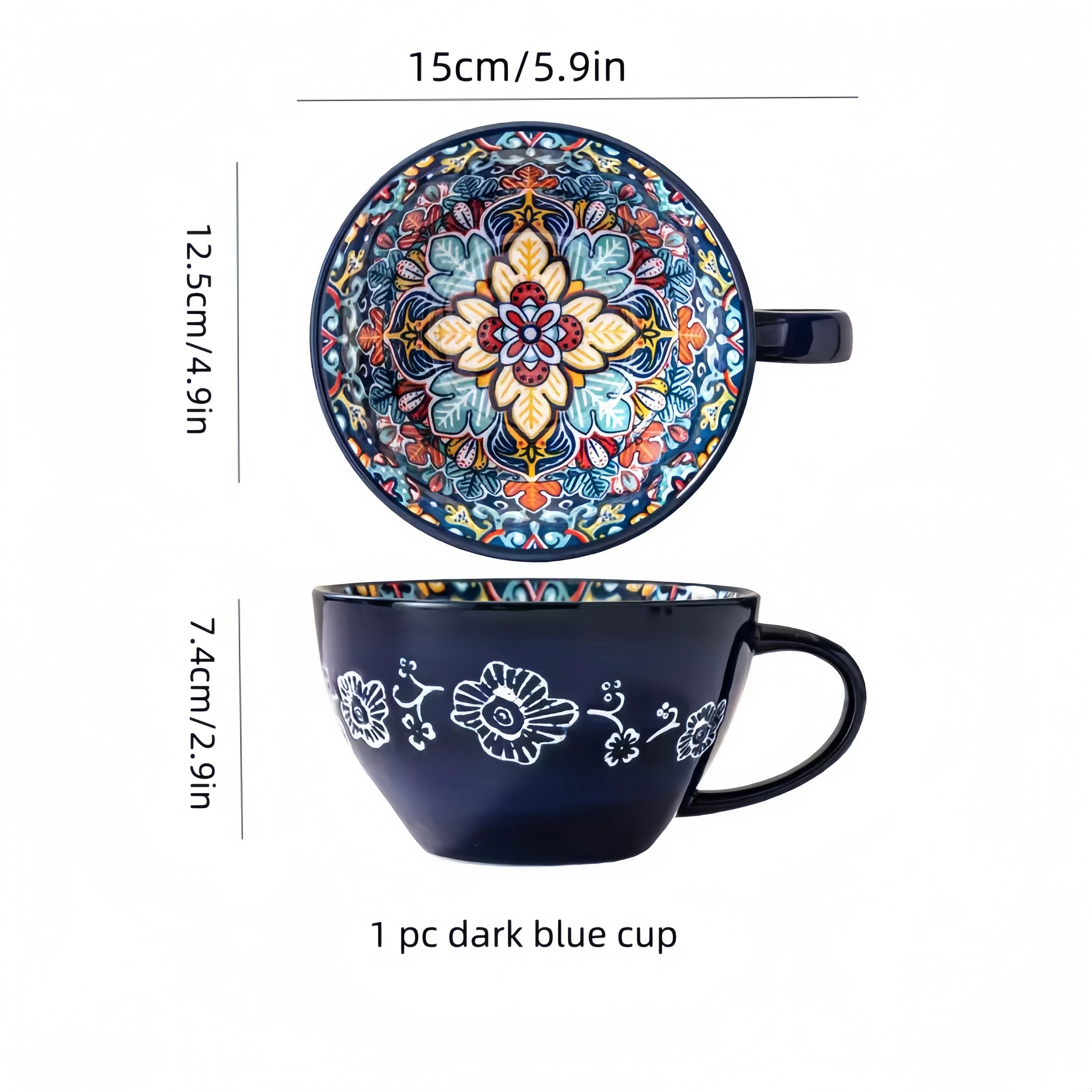 Bohemian Morning Tea Mug, 13.5 oz Ceramic Coffee Mug for Family  Colleagues Teachers Wives  Husbands Sisters  Brothers  Funny