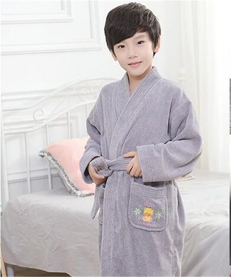 37 Design Cotton Kids Hooded Bathrobe For Girl Sleepwear Robe Boy Cotton Terry Bathrobe Baby Pajamas Bath Robe Children Bathrobe