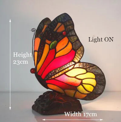 Tiffany turkish table lamp Retro Stained stained glass decor Light Hotel Table Lamp Bedroom Decoration bedroom butterfly lamp