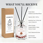 Flower Reed Diffuser-Vanilla Scent 3.38oz Scented Diffuser with Sticks Home Fragrance Essential Oil for Bathroom Shelf Decor