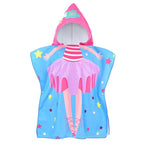 Kids Beach Towel for Boys Girls,Unicorn Hooded Bath Towel Wrap,0-5Years Baby Shark Bathrobe with Hood