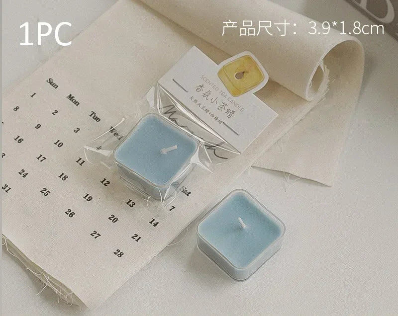 Square Candle Tea Light Scented Candle Aromatherapy Soy Wax Candles Wedding Birthday Candle Party Home Decoration