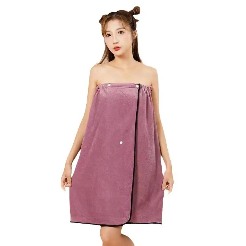 Beach Towel Microfiber Lady Bathrobe Cartoon Soft Wrap Shower Skirt Comfortable Thickened Spa Bathrobes Home