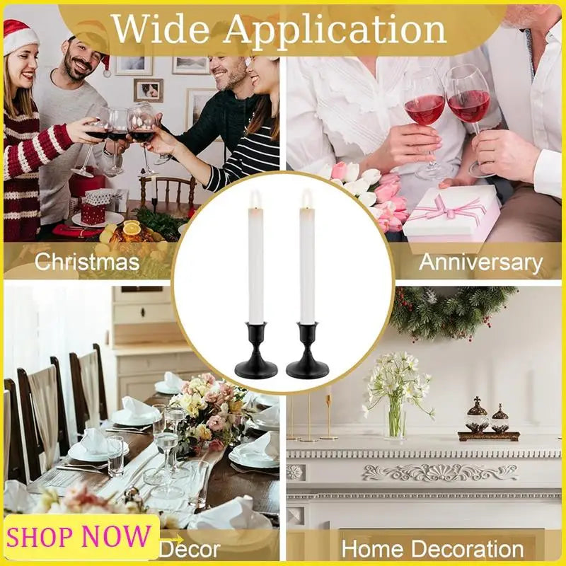 Especial Taper Candle Holders, Vintage Metal Candlestick Holders For Dinner Room Table Centerpiece Or Mantel Wedding Party Decor
