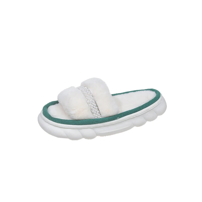 Cozy Cotton-Lined Opened Toe Slippers for Kids