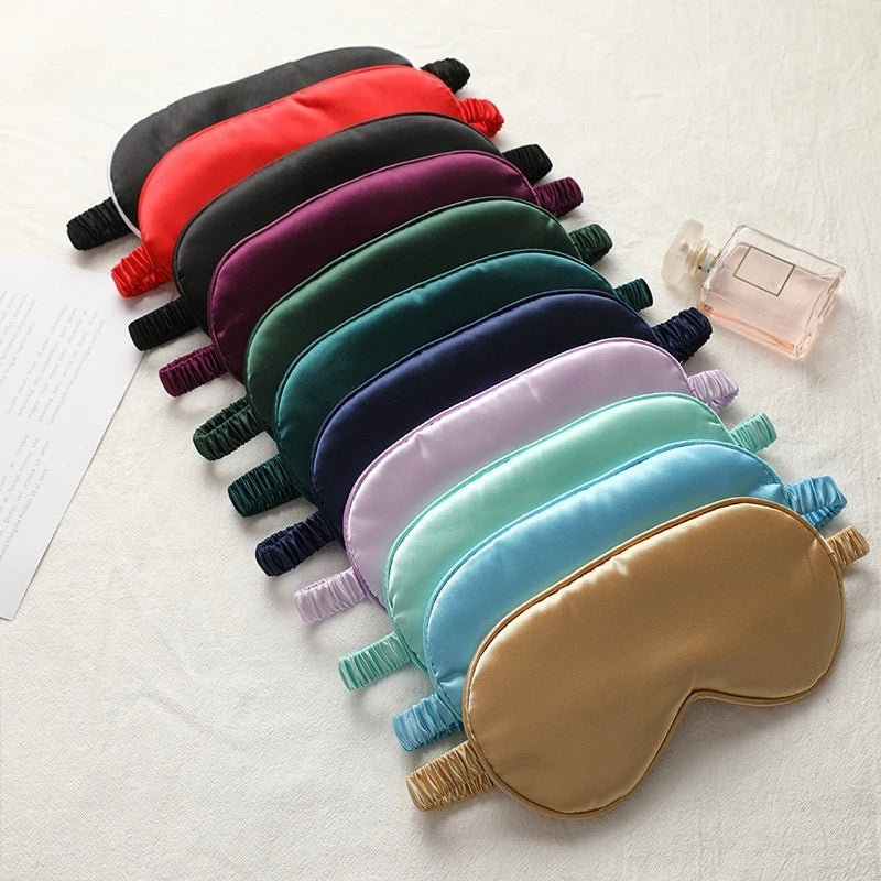 1pcs Imitated Silk Sleep Eye Mask Shading Patch Portable Travel Relax Eyepatch Lunch Break Cover Night Health Sleeping Shield