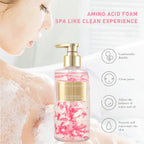 Rose Petal Shower Gel Long Lasting Fragrance Deeply Cleanses Moisturizes Soothes Skin with Petal Particles Shower Gel
