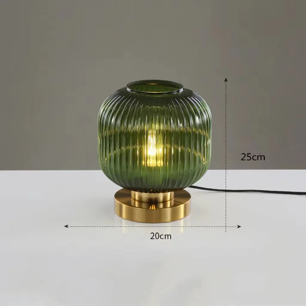Nordic Modern Glass Table Lamps Bedroom Bedside Night Light Study Office Decoration Reading Home Lighting LED Living Room Desk