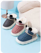 Cozy Slippers with Soles for Kids – Unisex Winter House Shoes