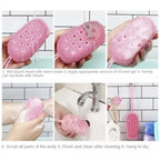Silicone Body Scrubber Shower Exfoliating Scrub Sponge Bubble Bath Brush Massager Skin Cleaner Cleaning Pad Bathroom Accessories