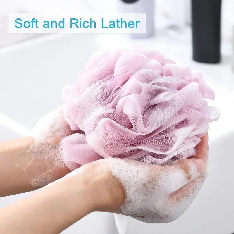 1pc Large Bath Ball Rich Bubble Bath Towel Scrubber Body Cleaning Mesh Shower Wash Sponge Bathroom Accessories