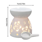 Ceramic Oil Burner With Candle Holder Romantic Tealight Candle Holder Essential Oil Incense Aroma Diffuser Oil Stove Home Decor