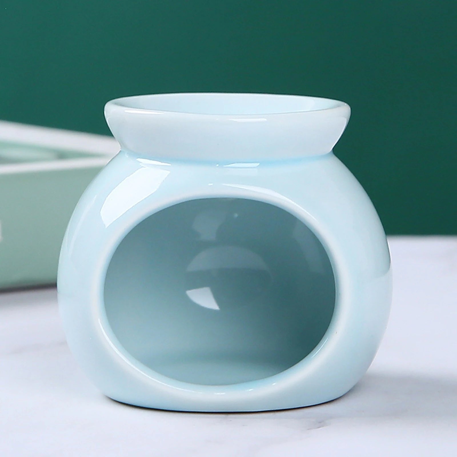 Porcelain Essential Oil Burner Scented Wax Melt Burner Mini Candle Holder Ceramic Crafts Aromatherapy Diffuser Home Decor