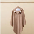 Coral Velvet Kidsren's Cape Bath Towel Newborn Bath Wrap Bath Towel Cute Cartoon Cape Bathrobe