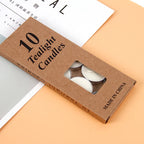 10 PCS/Box Tea Light Candles Long Burning Smokeless Tea Candles Decorative Glow Unscented Paraffin Tealights Candles For Home