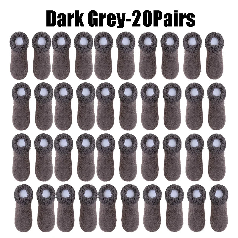 Fireside Fleece Slipper Socks Non-Slip Thermal Footwear with Plush Lining for Cozy Evenings Winter Home Comfort