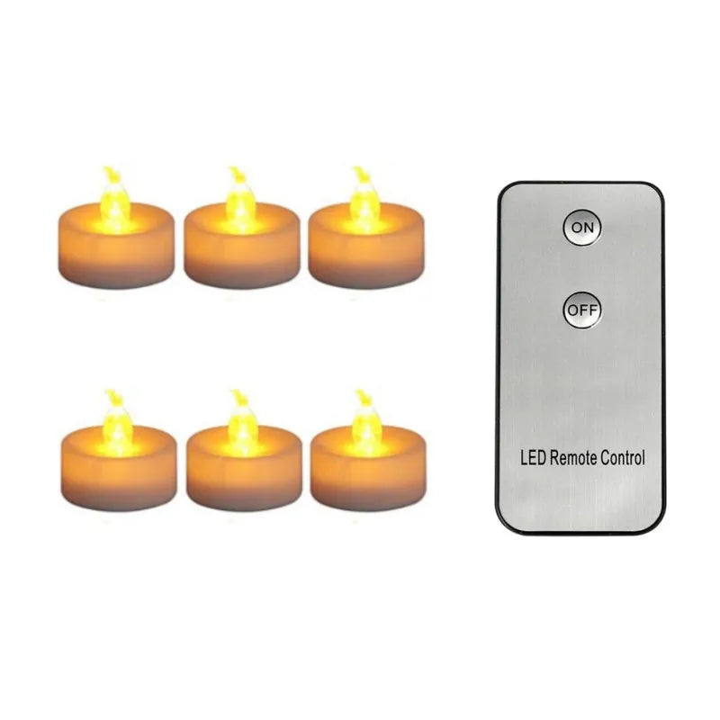 Flameless Tea Lights LED Candles with Remote Control Battery Operated Electronics Tealights for Wedding Home Christmas Decors