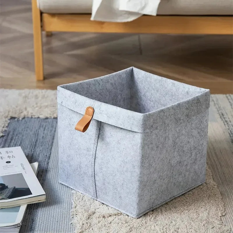 Large Capacity Felt Storage Box for Clothes Bathroom Laundry Toys Office Sundries Dormitory Underwear Organizer241