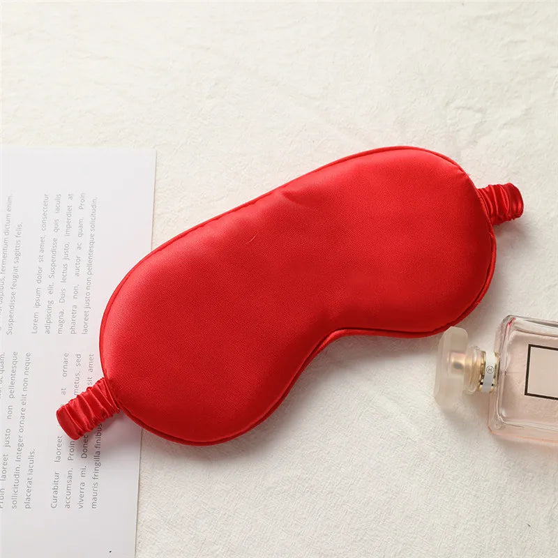 1pcs Imitated Silk Sleep Eye Mask Shading Patch Portable Travel Relax Eyepatch Lunch Break Cover Night Health Sleeping Shield