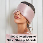Mulberry Silk Sleep Mask for Eyes Cover Mask Blocking Light Eyemask Eyeshade Soft Padded Travel Sleeping Aid for Eyepatch