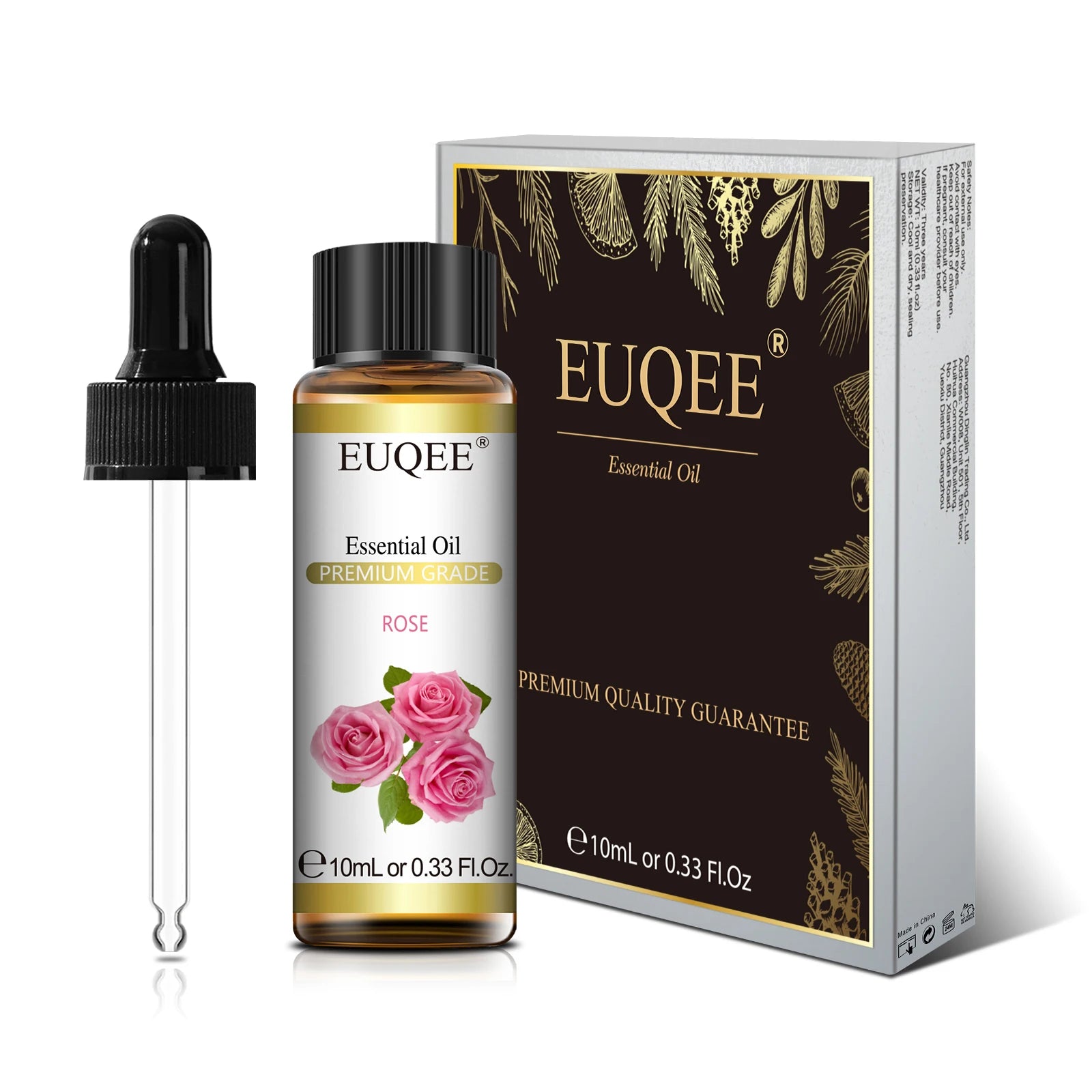 EUQEE 10ml Pure Natural Essential Oil Lavender Jasmine Eucalyptus Vanilla Sandalwood Sweet Orange Lemon Oregano Neroli Fragrance