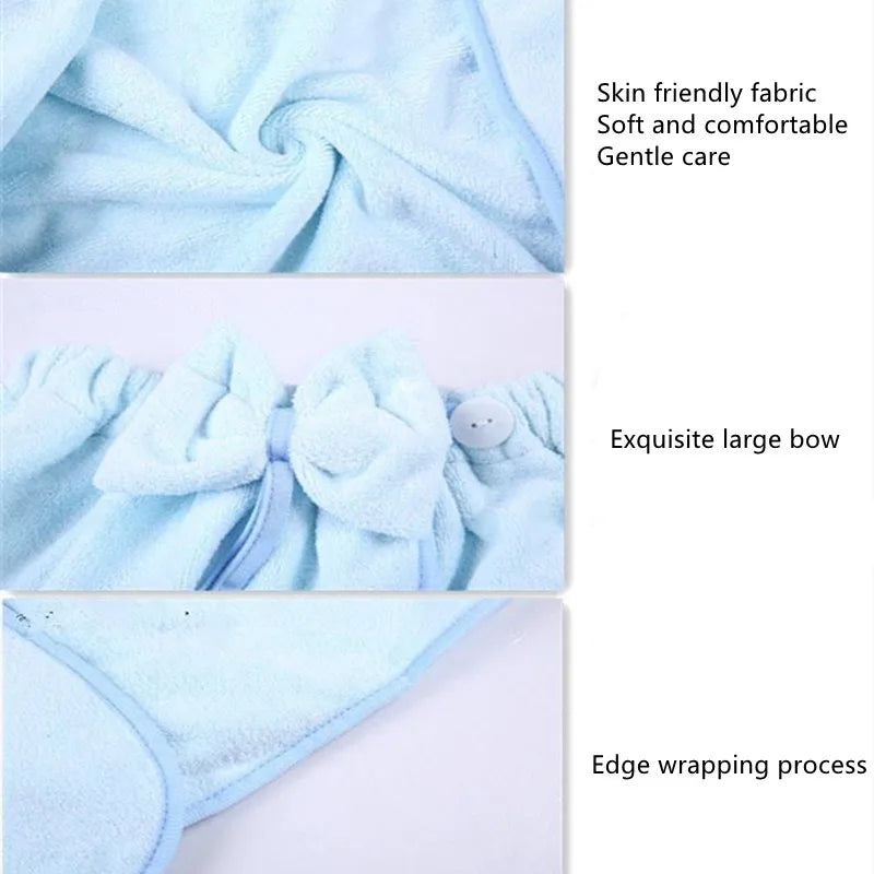 Kids' bath towel Bathrobe Super soft kids' bath skirt Super absorbent shower towel Bathrobe Beach swimming towel