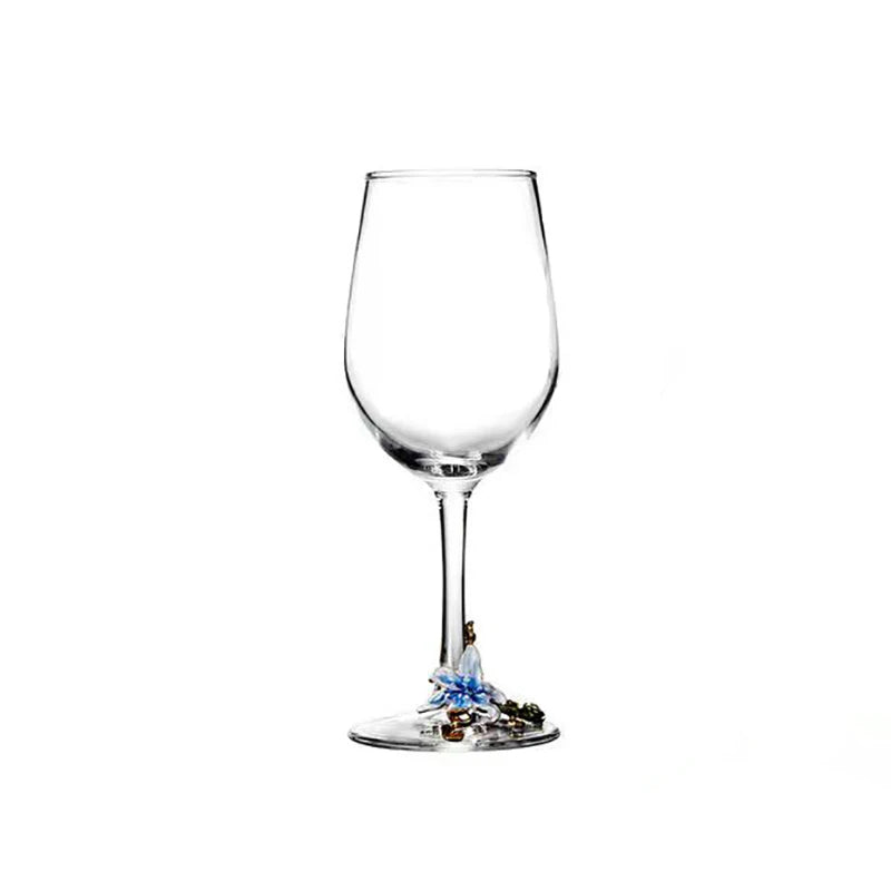 Creative Enamel Crystal Goblet Glasses for Champagne Glass Luxury Glass Cups Glasses of Wine Wineglass Vintage Drinking Cup Set