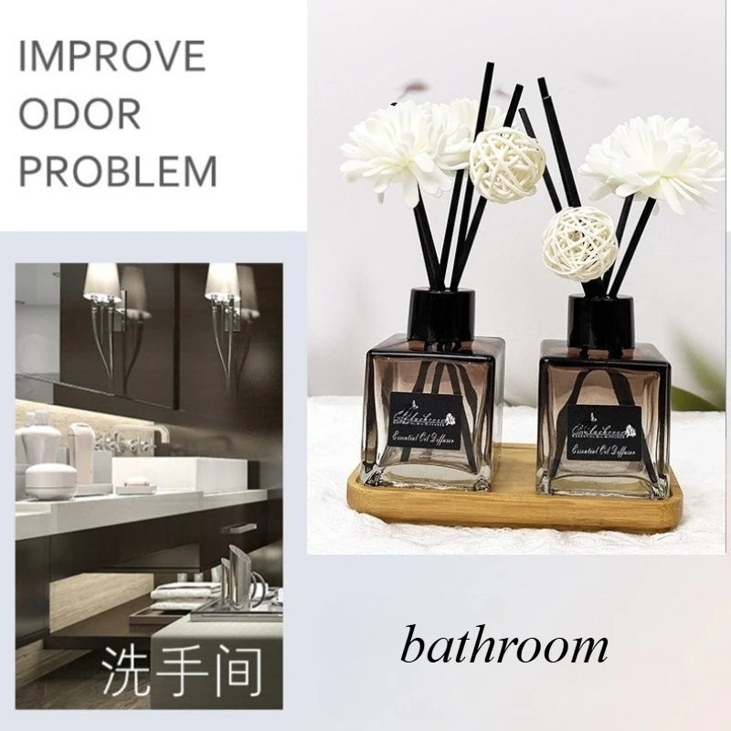 50ML Reed Diffuser Oil Flameless Home Fragrance Oil Air Freshener Scent Air Car Odor Sticks Aromatherapy Diffuser Office Decor