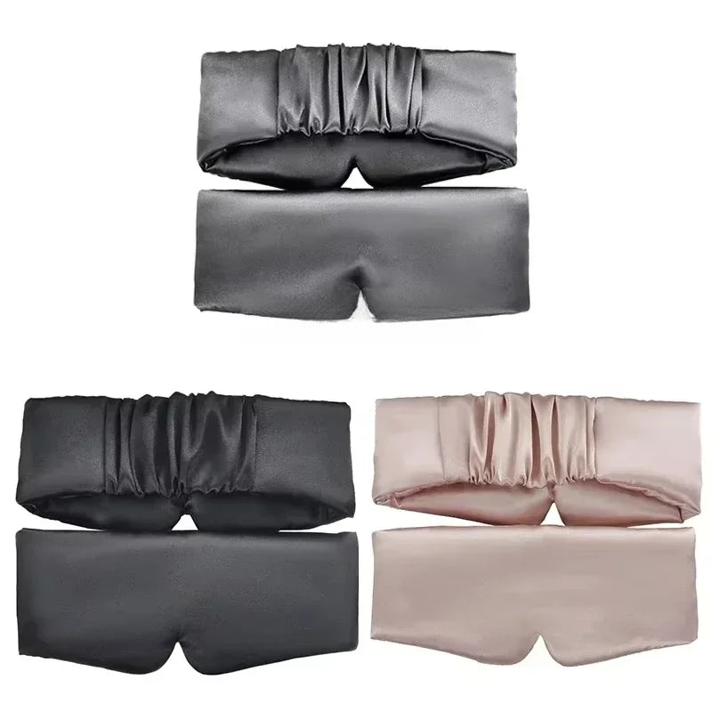 Silk Satin Sleep Mask Comfortable Sleeping Eye Mask Eyeshade Cover Shade Eyes Relax Enlarged Eye Patch Women Men Sleep Health