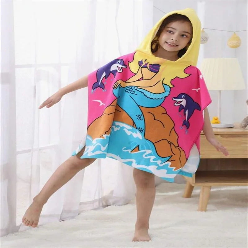 Kids Boys 1-5 Years Old Bathrobe Newborn Towel for Kids Shark Dress Up Kids Poncho Cape Kids Beach Towel Poncho Hooded Baby