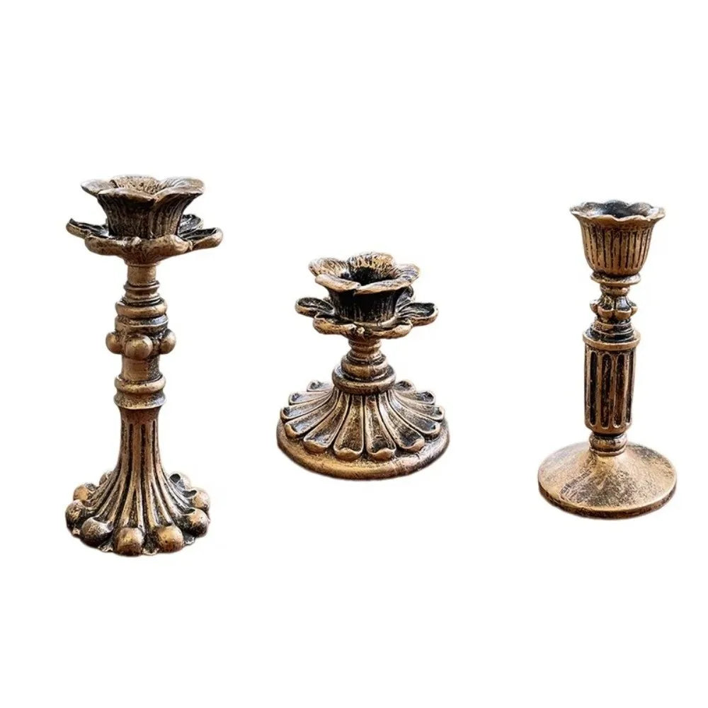 Vintage Classical Candlestick Holders Candle Stand Bronze Candle Holder Home Decoration Ornament Tabletop Candle Holders