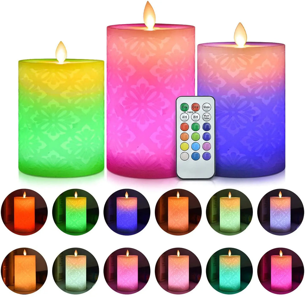 3/1Pcs Real Wax Led Candles with Remote Led Flameless Electric Candles Lamp Tealight Candle for Home Wedding Decor Night Light